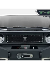2007-2014 Toyota FJ Cruiser Torch Grille, Black, 1 Pc, Insert, Chrome Studs, Incl. (2) 3" LED Cube Lights - PN #6319321                                     - 6319321 - Image 2