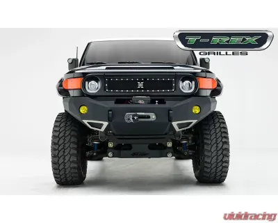 2007-2014 Toyota FJ Cruiser Torch Grille, Black, 1 Pc, Insert, Chrome Studs, Incl. (2) 3" LED Cube Lights - PN #6319321 - 6319321