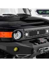 2007-2014 Toyota FJ Cruiser Torch Grille, Black, 1 Pc, Insert, Chrome Studs, Incl. (2) 3" LED Cube Lights - PN #6319321                                     - 6319321 - Image 4