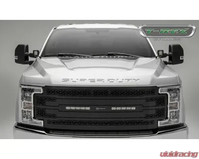 2017-2019 Super Duty ZROADZ Grille, Black, 1 Pc, Replacement, Incl. (2) 10" LEDs, Fits Vehicles with Camera - PN #Z315371 - Z315371