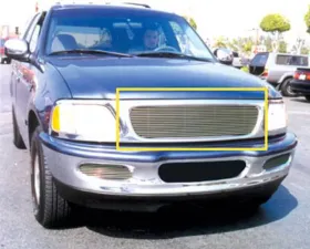 Ford Billet Grille, Polished, 1 Pc, Insert - PN #20560