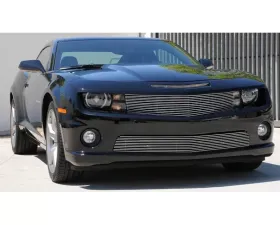 2010-2013 Camaro Billet Bumper Grille, Polished, 1 Pc, Overlay, V8 - PN #25028