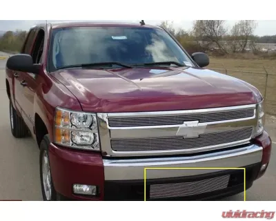 2007-2013 Silverado 1500, 07-10 HD Billet Bumper Grille, Polished, 1 Pc, Bolt-On - PN #25110 - 25110