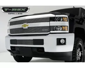 2015-2019 Silverado 2500, 15-17 3500 Billet Bumper Grille, Polished, 1 Pc, Overlay - PN #25122