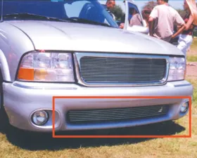 Envoy Bumper Grille Insert 98-00 GMC Envoy Aluminum Polished Billet Series T-REX Grilles
