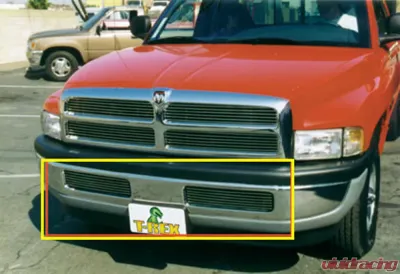 Ram Bumper Grille Insert 94-01 Dodge Ram Not 99 Up Sport Aluminum Polished Billet Series T-REX Grilles - 25440