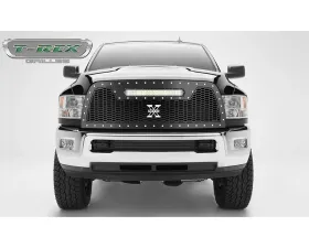 T-Rex Grilles Laser Torch Grille for 2013-2018 Ram 2500 3500, Black, 1 Pc, Chrome Studs, 20
