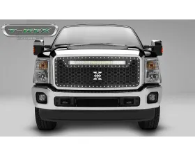 2011-2016 Super Duty Laser Torch Grille, Black, 1 Pc, Insert, Chrome Studs, Incl. (1) 30