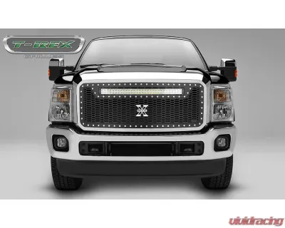 2011-2016 Super Duty Laser Torch Grille, Black, 1 Pc, Insert, Chrome Studs, Incl. (1) 30" LED - PN #7315461 - 7315461