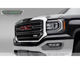 2016-2018 Sierra 1500 SLT Billet Grille, Black, 3 Pc, Overlay - PN #21215B
