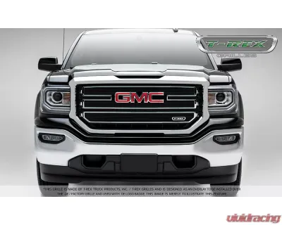 2016-2018 Sierra 1500 SLT Billet Grille, Black, 3 Pc, Overlay - PN #21215B - 21215B