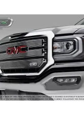 2016-2018 Sierra 1500 SLT Billet Grille, Polished, 3 Pc, Overlay - PN #21215                                     - 21215 - Image 4