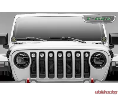 2018-19-20 Jeep JL, JLU Torch Grille, Black, 1 Pc, Insert, Incl. (7) 2" LED Round Lights - PN #6314941 - 6314941