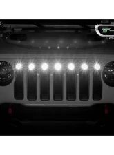 2018-19-20 Jeep JL, JLU Torch Grille, Black, 1 Pc, Insert, Incl. (7) 2" LED Round Lights - PN #6314941                                     - 6314941 - Image 5
