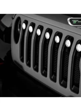 2018-19-20 Jeep JL, JLU Torch Grille, Black, 1 Pc, Insert, Incl. (7) 2" LED Round Lights - PN #6314941                                     - 6314941 - Image 6