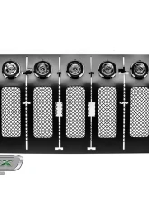 2018-19-20 Jeep JL, JLU Torch Grille, Black, 1 Pc, Insert, Incl. (7) 2" LED Round Lights - PN #6314941                                     - 6314941 - Image 8