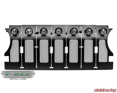 2018-19-20 Jeep JL, JLU Torch Grille, Black, 1 Pc, Insert, Incl. (7) 2" LED Round Lights - PN #6314941 - 6314941