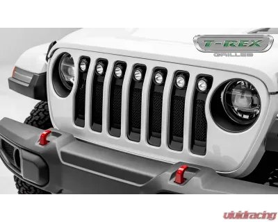 2018-19-20 Jeep JL, JLU Torch Grille, Black, 1 Pc, Insert, Incl. (7) 2" LED Round Lights - PN #6314941 - 6314941