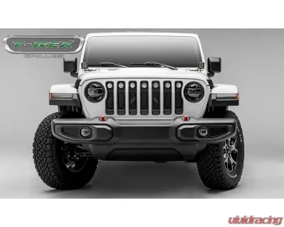 2018-19-20 Jeep JL, JLU Torch Grille, Black, 1 Pc, Insert, Incl. (7) 2" LED Round Lights - PN #6314941 - 6314941