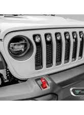2018-19-20 Jeep JL, JLU ZROADZ Grille, Black, 1 Pc, Insert, Incl. (7) 2" LED Round Lights - PN #Z314931                                     - Z314931 - Image 6