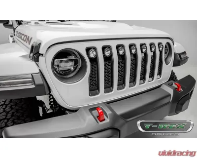 2018-19-20 Jeep JL, JLU ZROADZ Grille, Black, 1 Pc, Insert, Incl. (7) 2" LED Round Lights - PN #Z314931 - Z314931