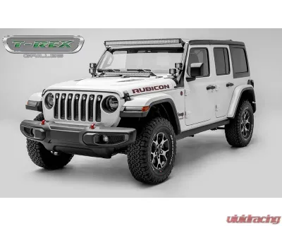 2018-19-20 Jeep JL, JLU ZROADZ Grille, Black, 1 Pc, Insert, Incl. (7) 2" LED Round Lights - PN #Z314931 - Z314931