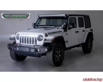 2018-19-20 Jeep JL, JLU ZROADZ Grille, Black, 1 Pc, Insert, Incl. (7) 2" LED Round Lights - PN #Z314931 - Z314931
