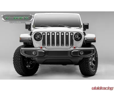 2018-19-20 Jeep JL, JLU ZROADZ Grille, Black, 1 Pc, Insert, Incl. (7) 2" LED Round Lights - PN #Z314931 - Z314931