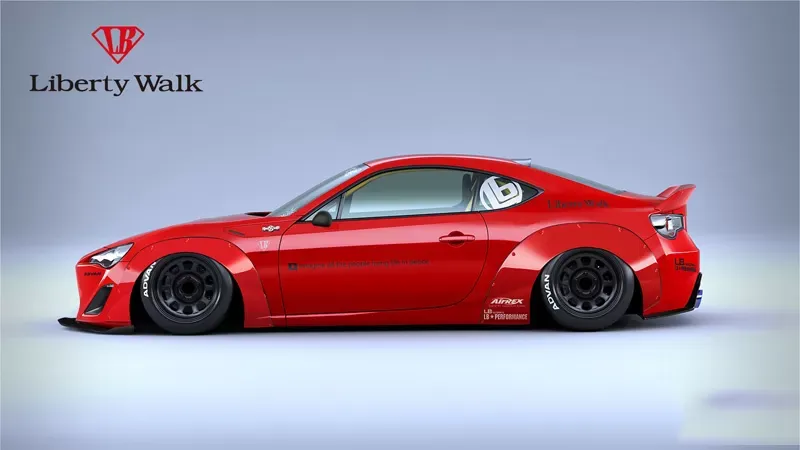 Liberty Walk Lip Type Version 2 Complete Body Kit Scion FRS 13-16 - LBW-BRZ86-LTV2-FRP