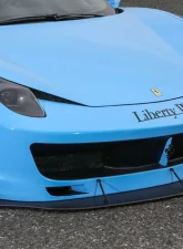 LIberty Walk Front Bumper Front Diffuser CFRP Set Ferrari 458 Italia 10-15                                     - LW-458Italia-0005 - Image 2