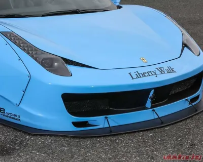 LIberty Walk Front Bumper Front Diffuser CFRP Set Ferrari 458 Italia 10-15 - LW-458Italia-0005