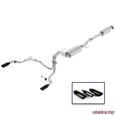 Ford Racing 2015-19 F-150 5.0 TOUR EXH SYS-REAR EXIT-BLK TIP Ford 5.0L V8 - M-5200-F1550DTBA