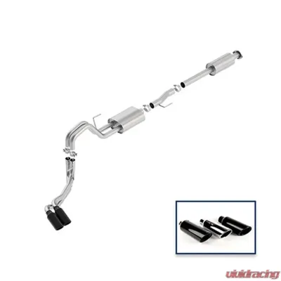 Ford Racing 2015-19 F-150 5.0 SPORT EXH SYS-SIDE EXIT-BLK TIP Ford 5.0L V8 - M-5200-F1550RSBA