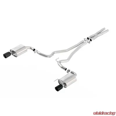 Ford Racing Sport Catback Exhaust System w/ Dual 4" Black Tips Ford Mustang 5.0L V8 2015+ - M-5200-M8SB