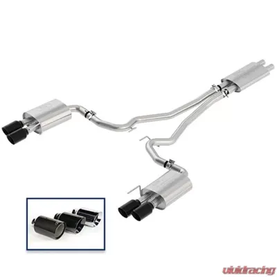 Ford Racing Sport Catback Exhaust System w/ Dual 4" Black Chrome Tips Ford Mustang GT 5.0L V8 2018+ - M-5200-M8SBA
