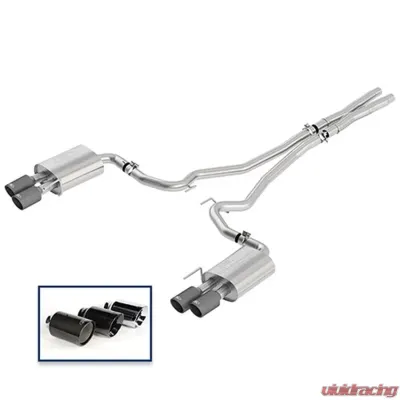 Ford Racing Sport Catback Exhaust System w/ Quad 4" Carbon Fiber Tips Ford Mustang GT 5.0L V8 2018+ - M-5200-M8SFA