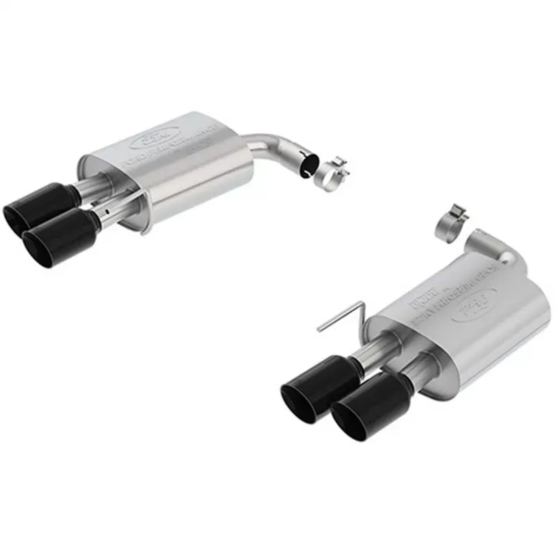 Ford Racing Extreme Muffler Kit w/ Quad 4" Black Chrome-Plated Tips Ford Mustang GT 2.3L 4-Cyl 2018+ - M-5230-M8EBA