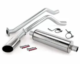 Banks Power Chrome Ob Round Tip Single Exit Monster Exhaust System Chevrolet 1500 SCSB 4.3-5.3L 1999-2006