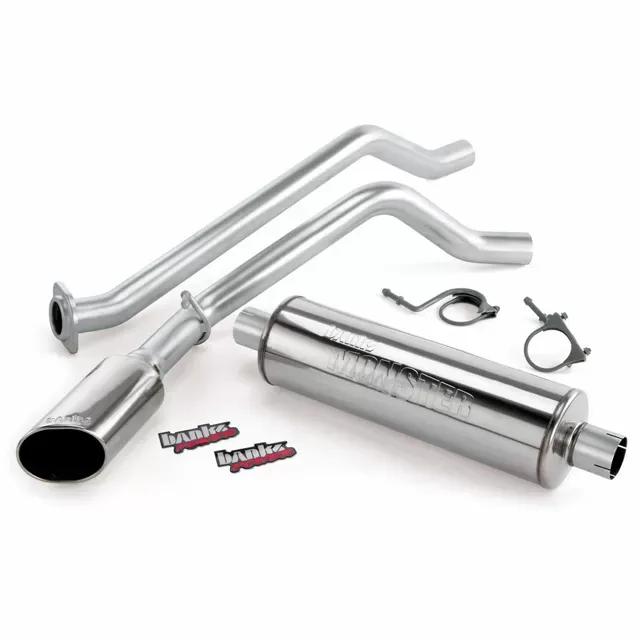 Banks Power Chrome Ob Round Tip Single Exit Monster Exhaust System Chevrolet ECSB 4.3-5.3L 1999-2002 - 48333