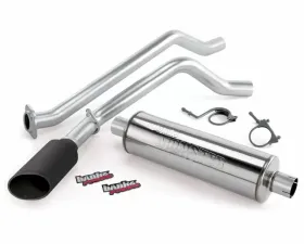 Banks Power Black Ob Round Tip Single Side Exit Monster Exhaust System Chevrolet CCSB FFV Flex-Fuel Vehicle 5.3 2010