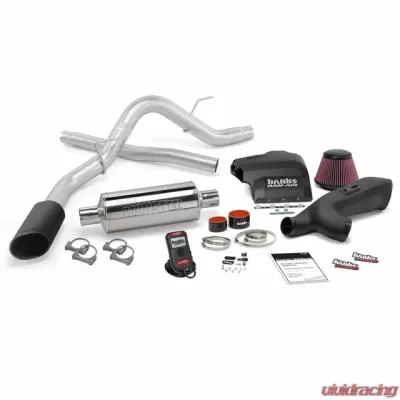 Banks Power Black Tip Stinger Bundle Power System W/Single Exit Exhaust Ford F-150 EcoBoost 3.5L RCSB/CCSB/CCLB 2011-2014 - 48494-B