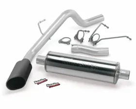 Banks Power Black Ob Round Tip Single Exit Monster Exhaust System Dodge 5.7L Hemi 1500 CCSB 2003