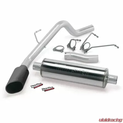Banks Power Black Ob Round Tip Single Exit Monster Exhaust System Dodge 5.7L Hemi 1500 CCSB 2003 - 48569-B