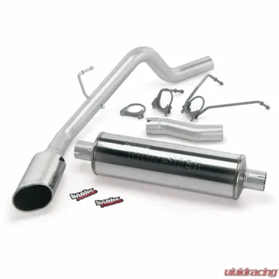 Banks Power Chrome Ob Round Tip Single Exit Monster Exhaust System Dodge 4.7L 1500 CCSB 2002-2003 - 48575