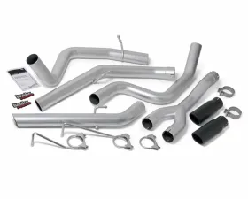 Banks Power DualRear Exit Black Round Tips Monster Exhaust System Ram 1500 3.0L EcoDiesel 2014-2019
