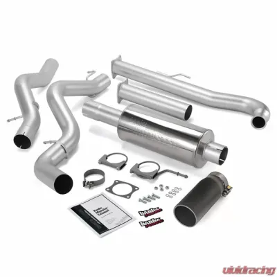 Banks Power Black Tip Single Exit Monster Exhaust System Chevrolet EC/CCSB 6.6L 2001-2004 - 48629-B