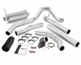 Banks Power Black Round Tip Single Exit Monster Exhaust System W/Power Elbow Ford-275hp Manual Transmission W/Catalytic Converter 7.3L 2001-2003