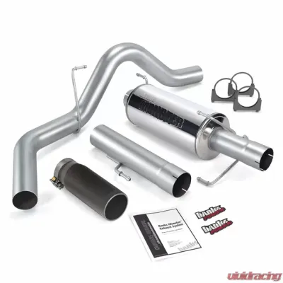 Banks Power Black Round Tip Single Exit Monster Exhaust System Dodge 325hp SCLB/CCSB 2004-2007 - 48700-B