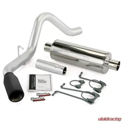 Banks Power Black Tip Single Exit Monster Exhaust System Ford Super Duty Truck 5.4/6.8L 2005-2006 - 48724-B