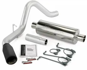 Banks Power Black Round Tip Single Exit Monster Exhaust System Ford 6.8 Super Duty Truck ECSB/CCSB | 6.2 CCLB 2008-2016